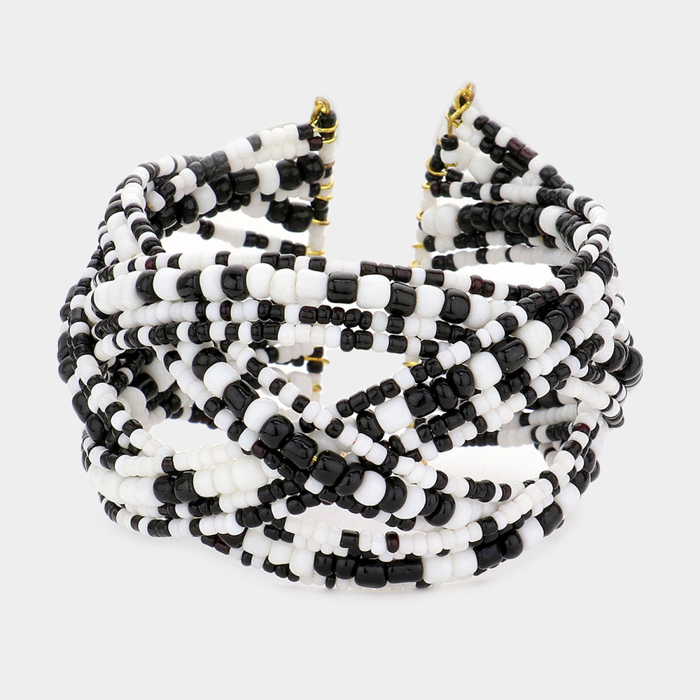 iLLASPARKZ Seed Beads Cuff Bracelet