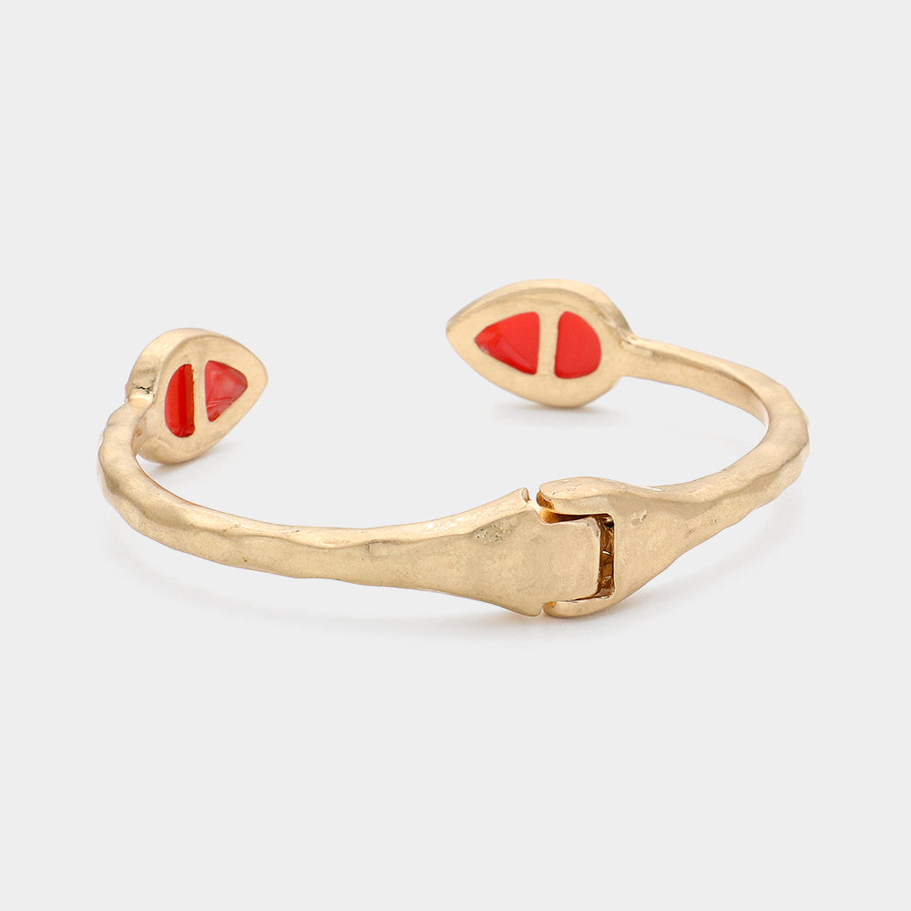 iLLASPARKZ Natural Stone Tip Cuff Bracelet