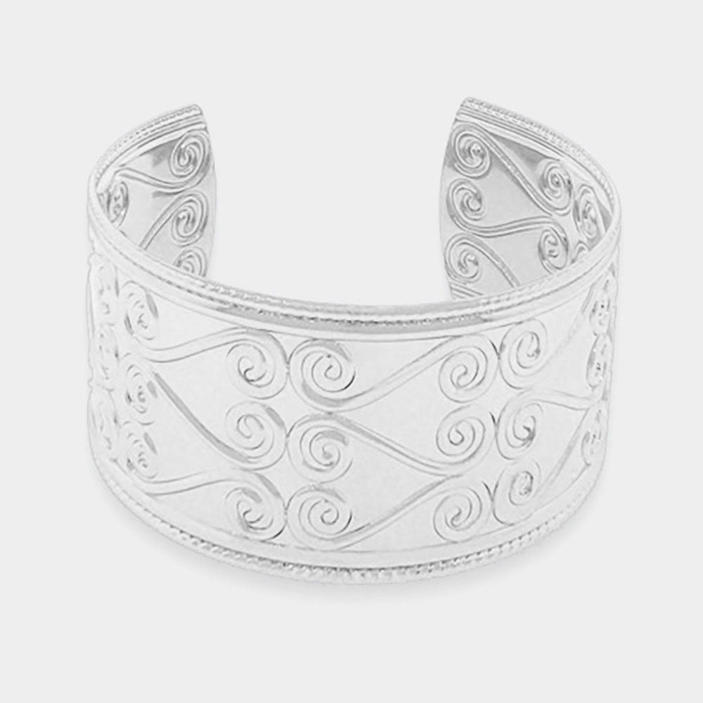 iLLASPARKZ Abstract Pattern Metal Cuff Bracelet