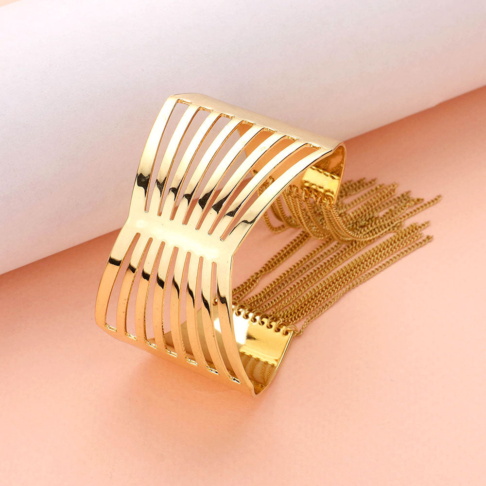 iLLASPARKZ Fringe Tip Cage Cuff Bracelet