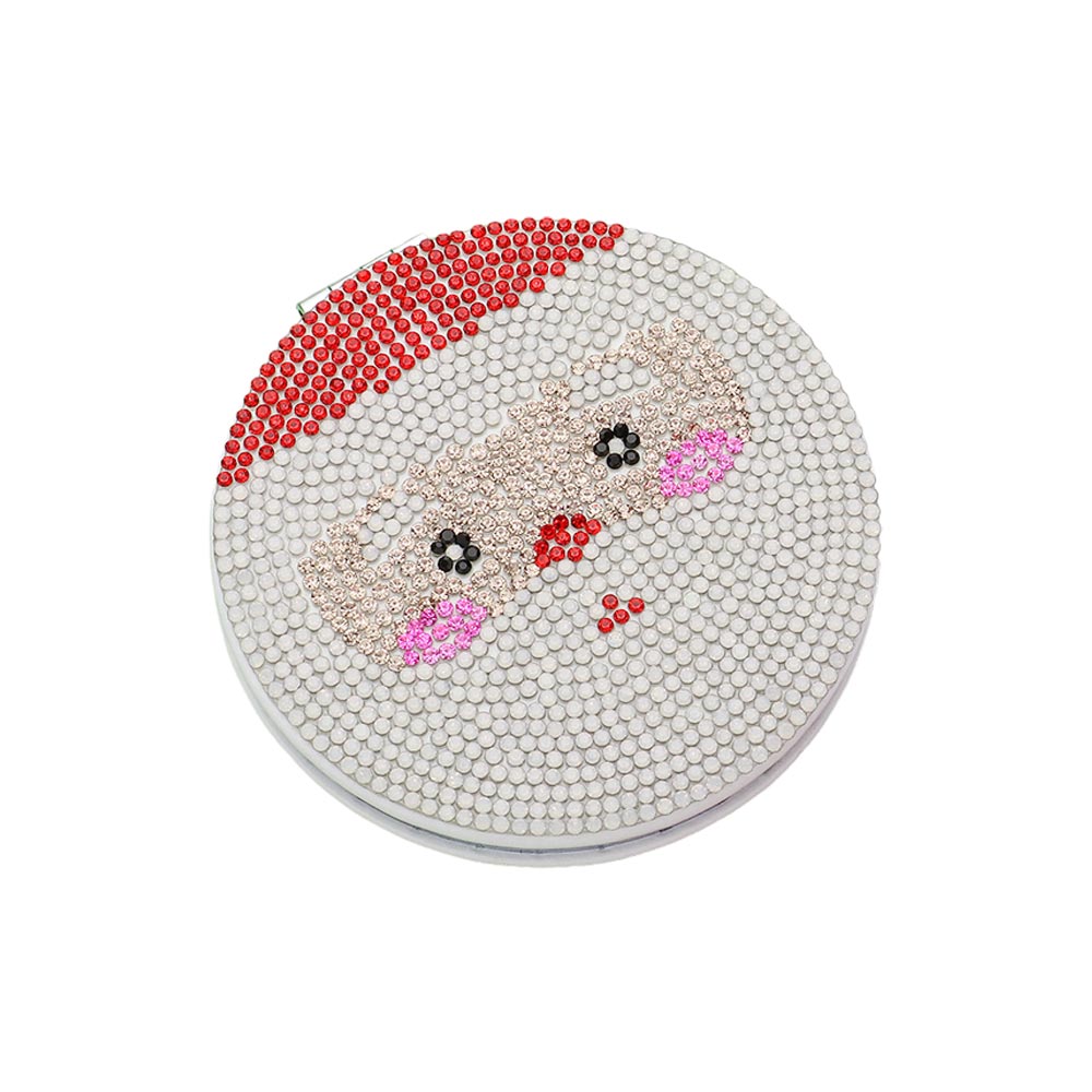iLLASPARKZ Bling Studded Christmas Santa Compact Mirror
