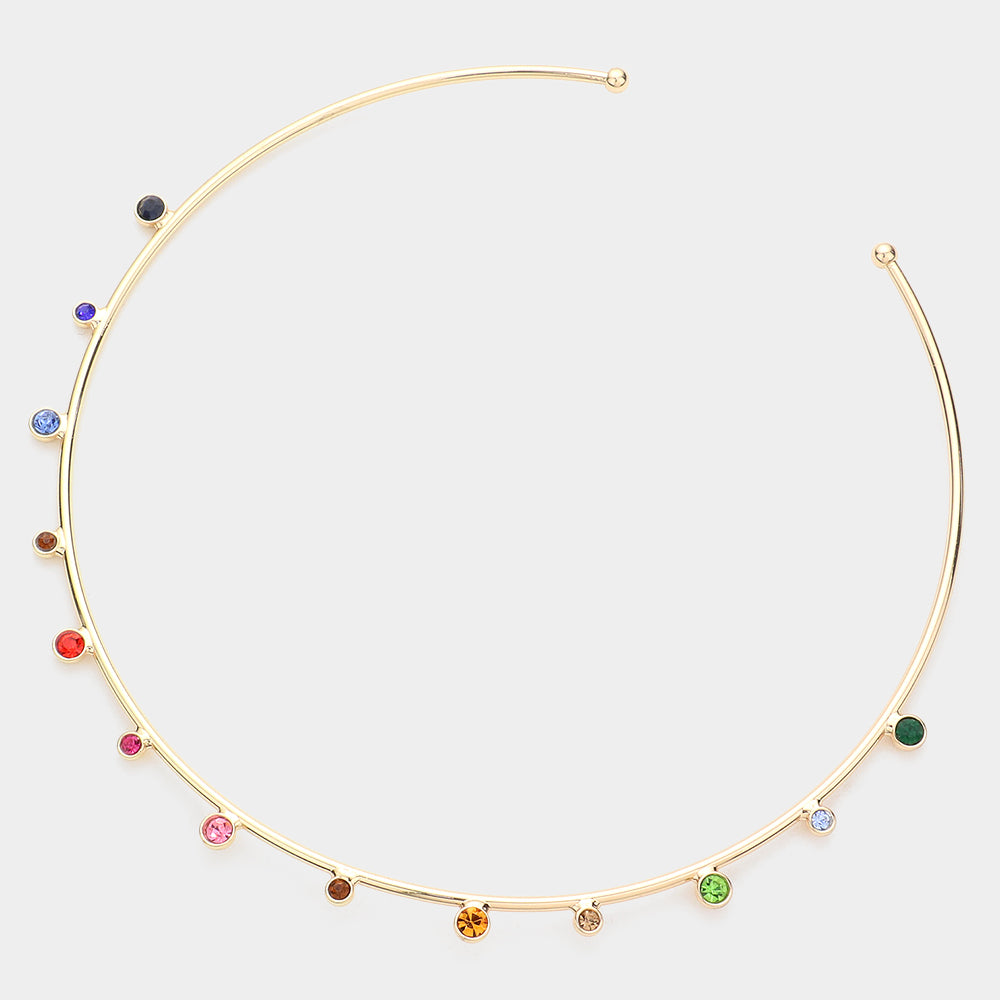 iLLASPARKZ Stone Pointed Choker Necklace
