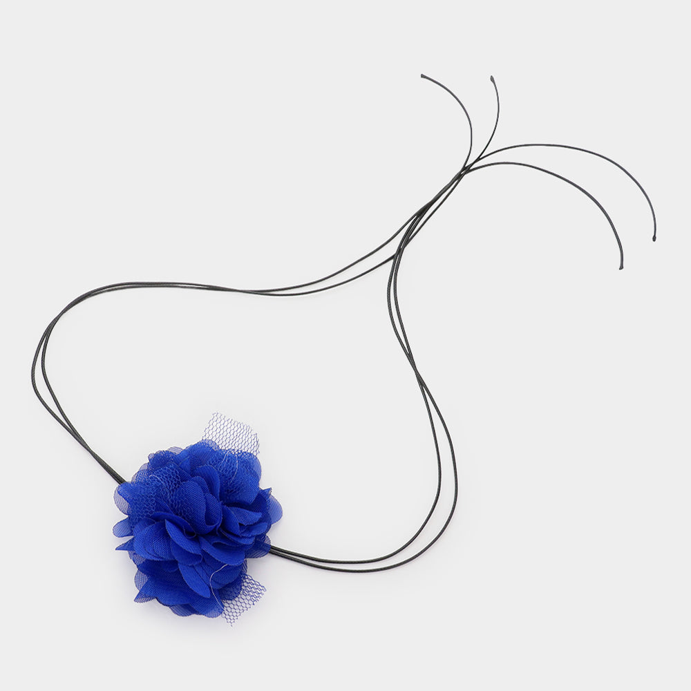 iLLASPARKZ Mesh Flower Wrapped Choker Necklace