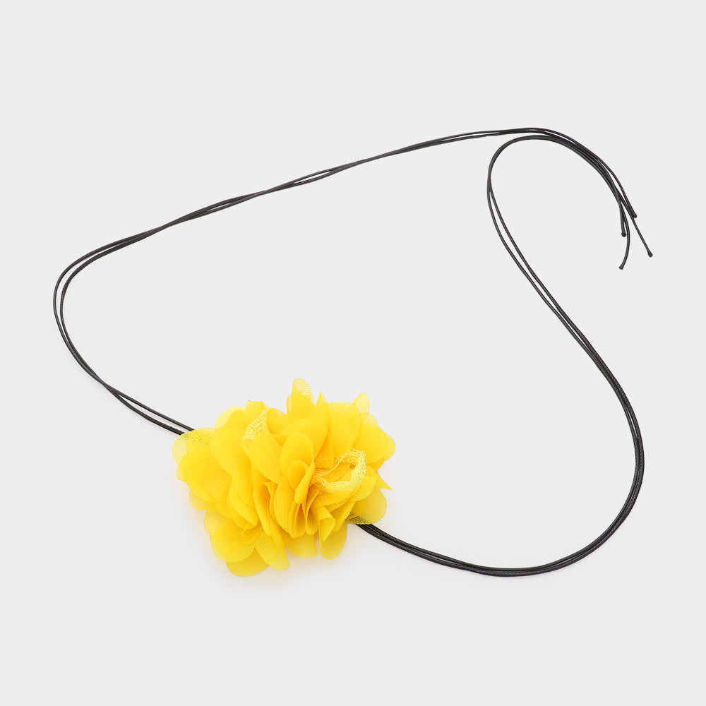 iLLASPARKZ Mesh Flower Wrapped Choker Necklace