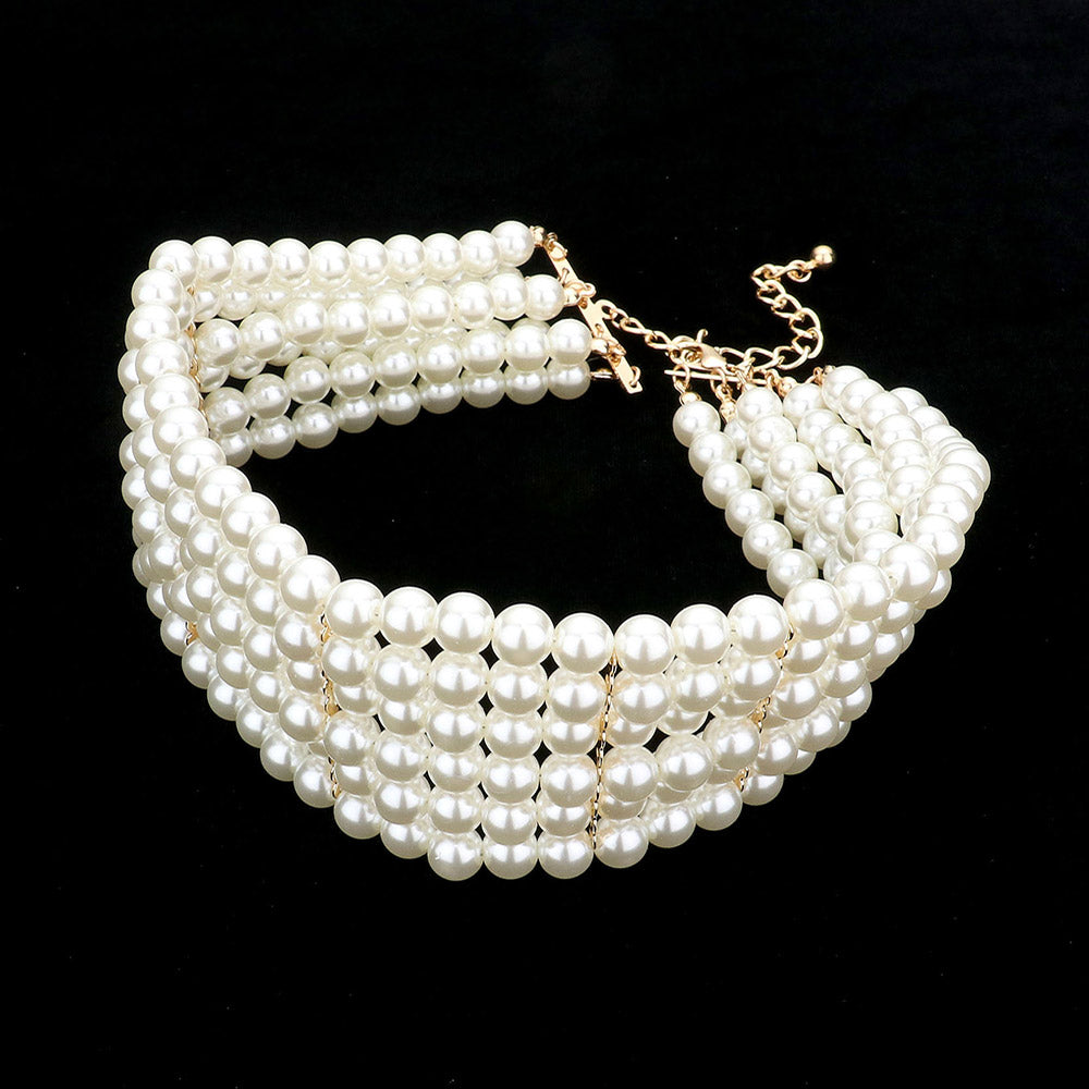 iLLASPARKZ Pearl Choker Necklace