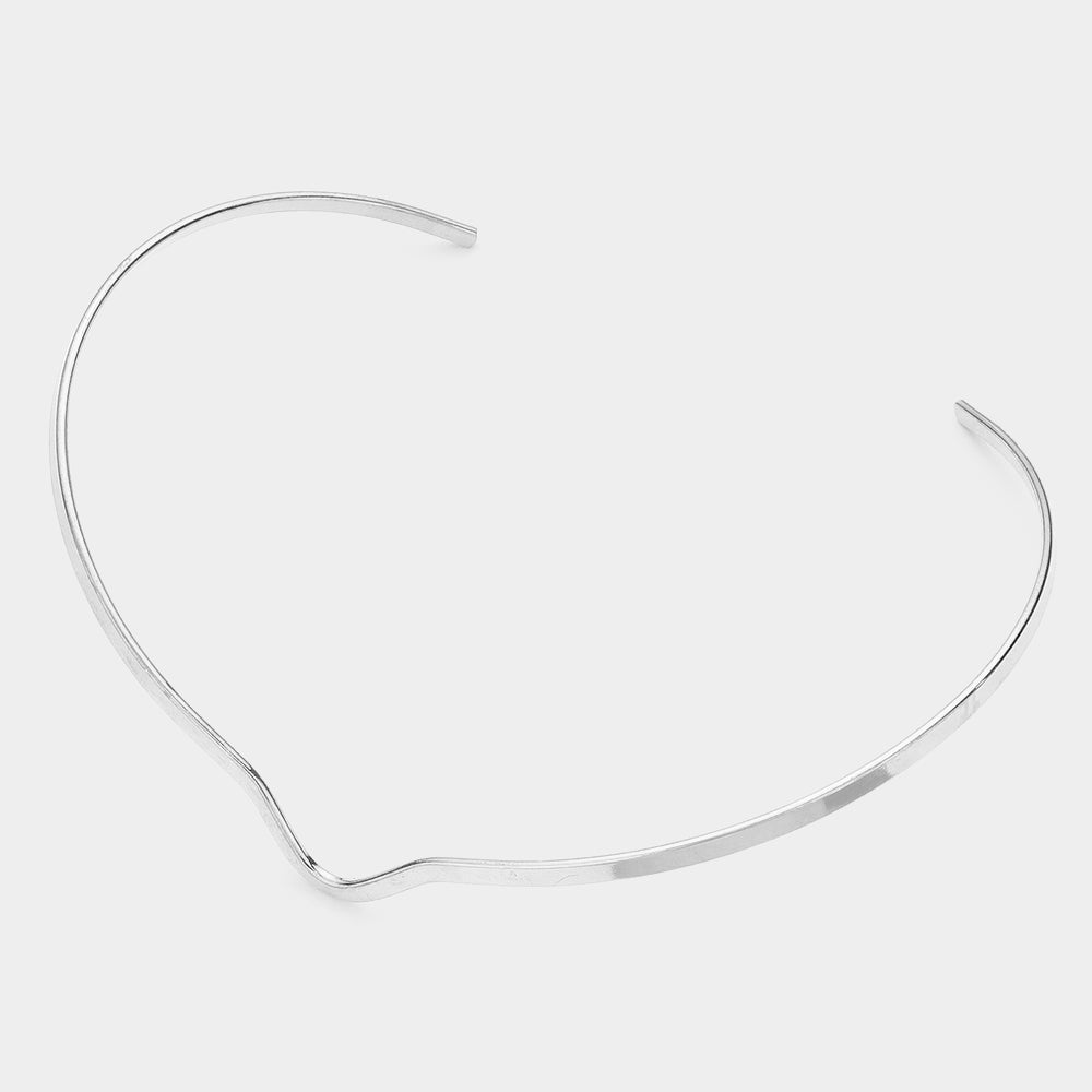 iLLASPARKZ V Shaped Metal Open Choker Necklace