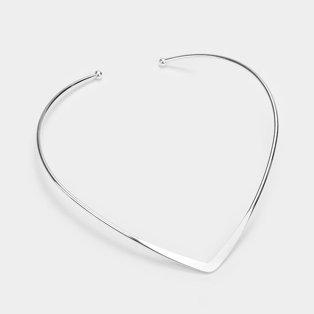 iLLASPARKZ V-Shaped Metal Open Choker Necklace