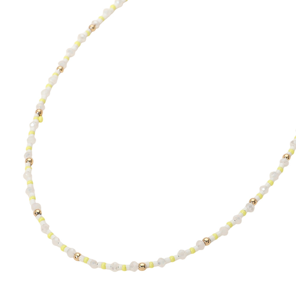 iLLASPARKZ Metal Ball Seed Faceted Beaded Choker Necklace