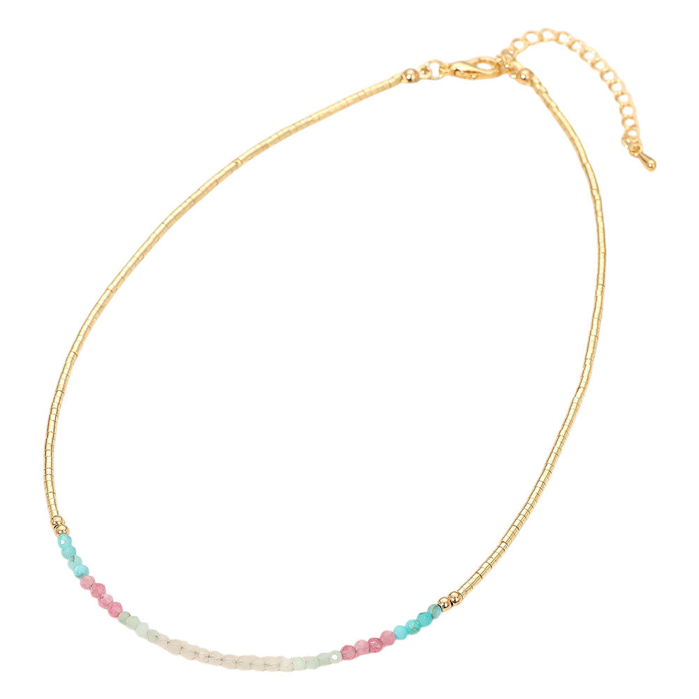 iLLASPARKZ Faceted Beaded Choker Necklace