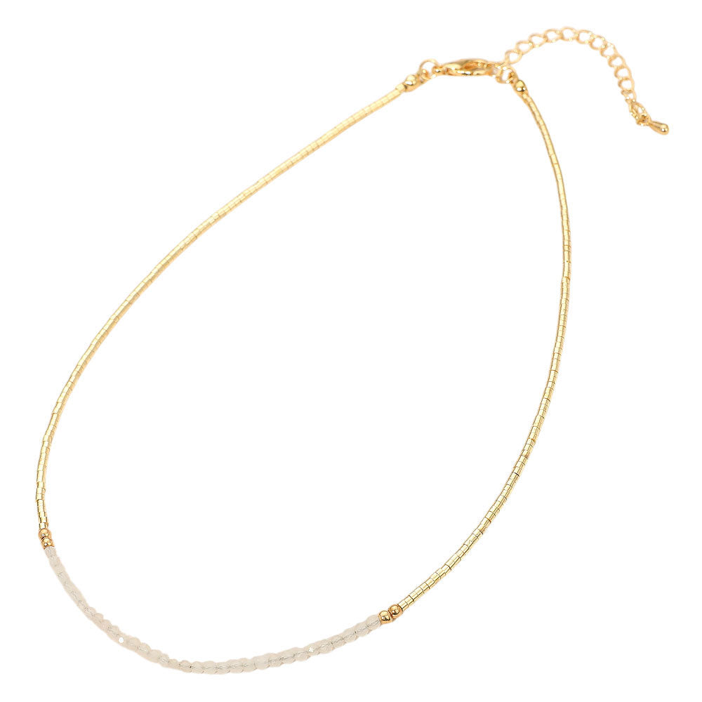iLLASPARKZ Faceted Beaded Choker Necklace