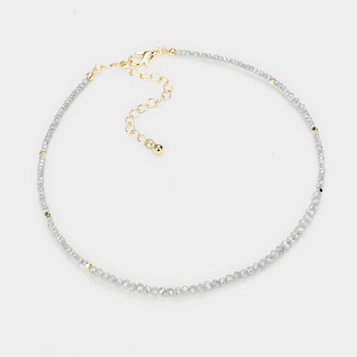 iLLASPARKZ Faceted Beaded Choker Necklace