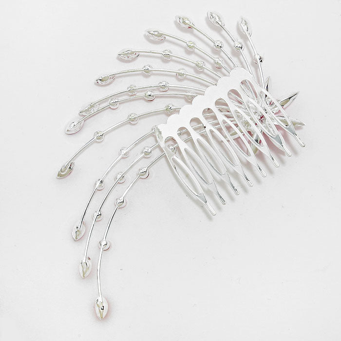 iLLASPARKZ Rhinestone Flower Petal Hair Comb Pin