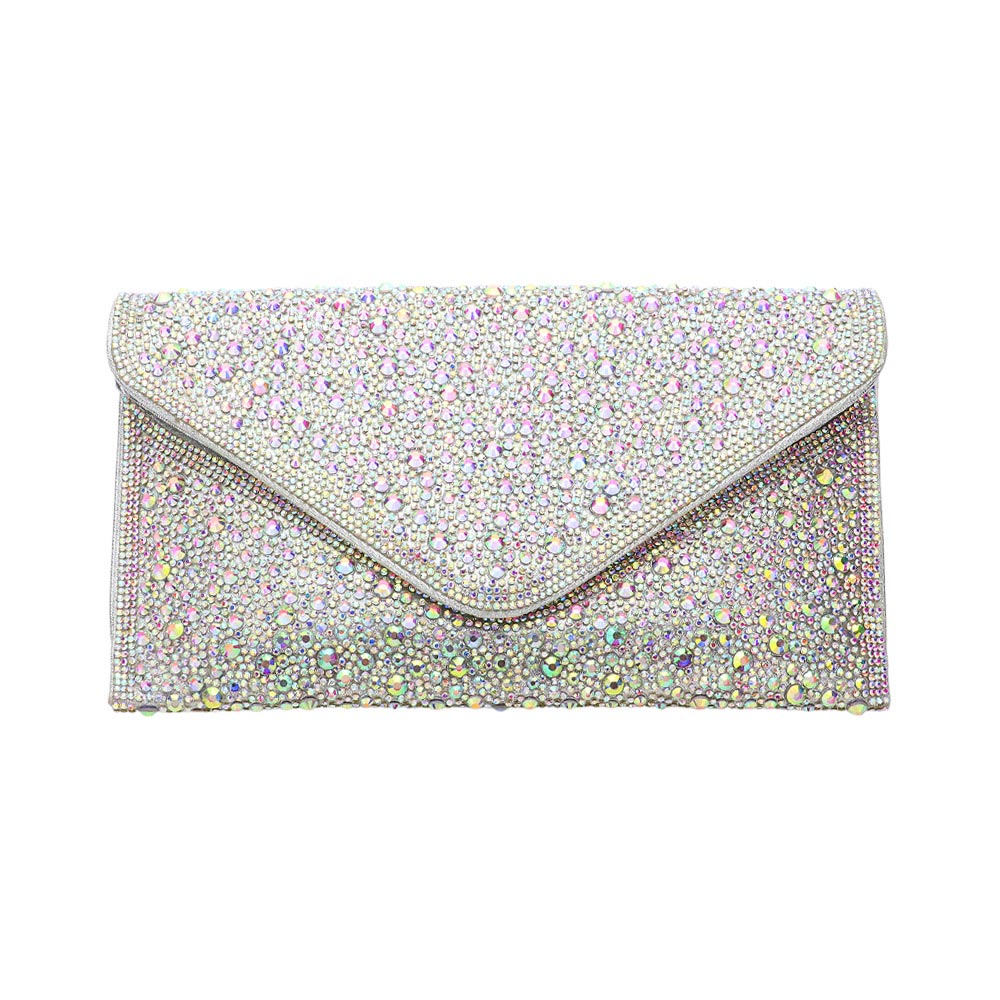 iLLASPARKZ Bling Studded Envelope Evening Clutch Bag / Crossbody Bag