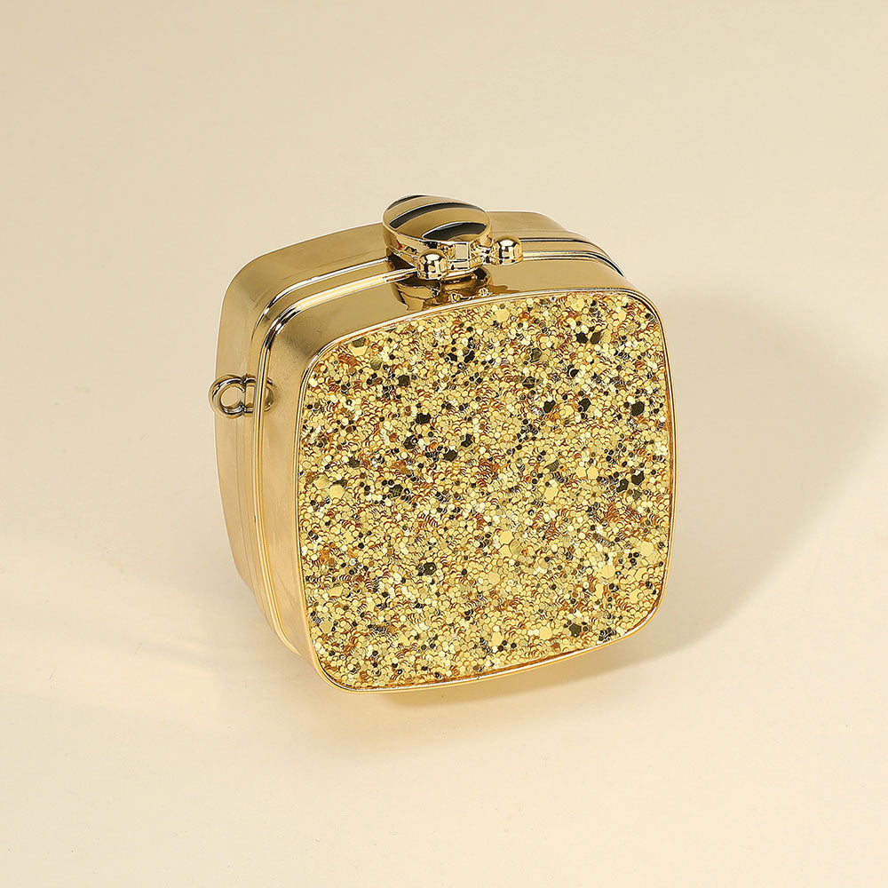iLLASPARKZ Square Glitter Mini Clutch Bag / Crossbody Bag