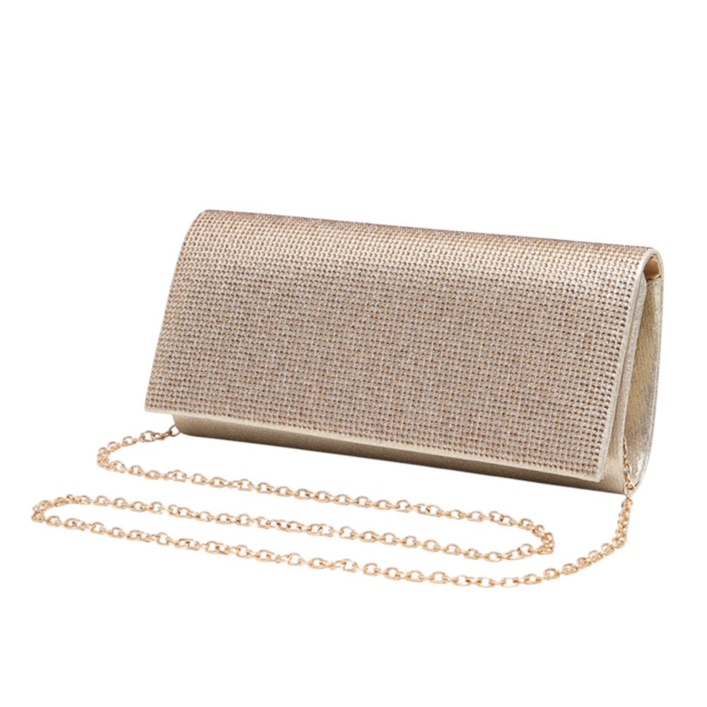 iLLASPARKZ Bling Solid Evening Clutch / Crossbody Bag
