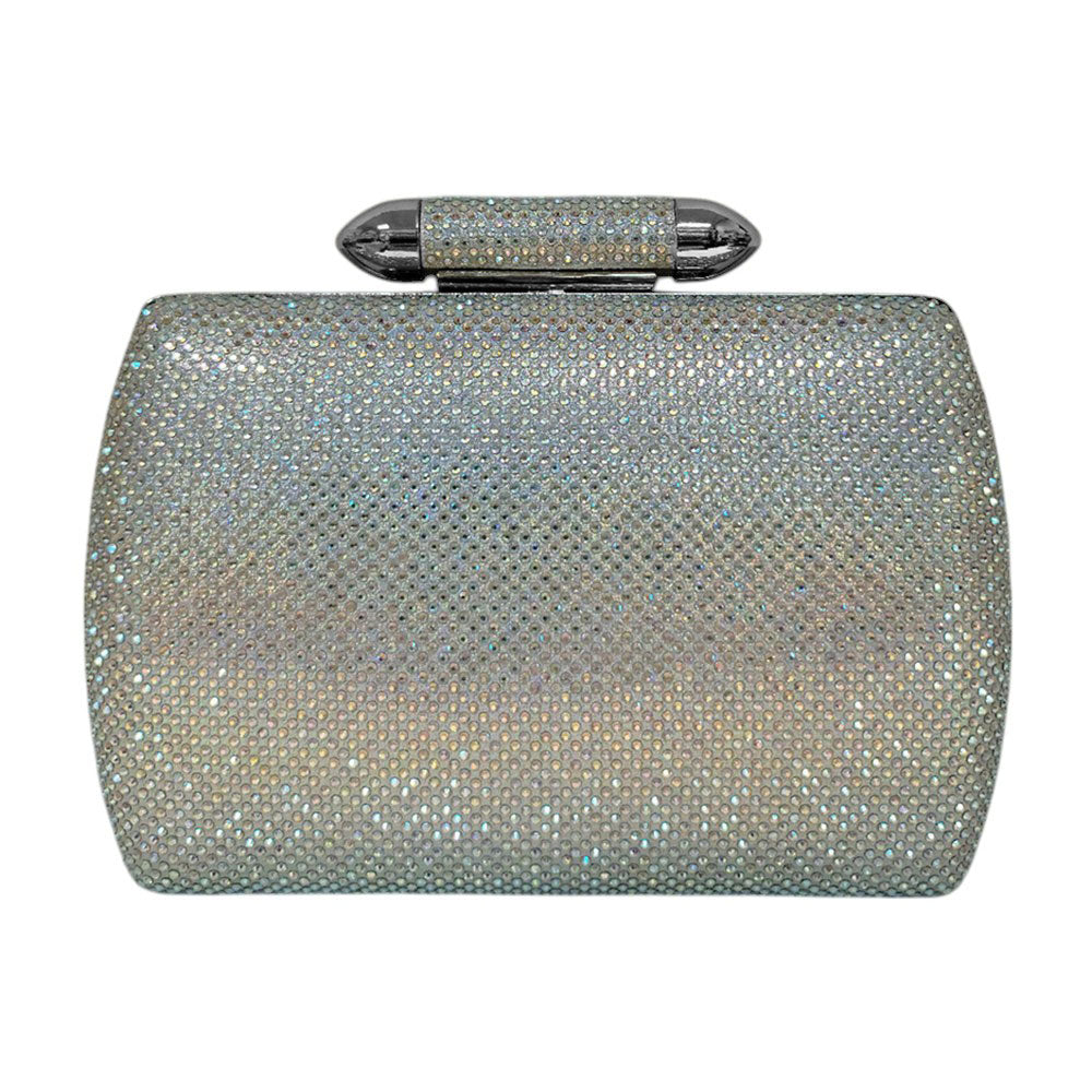 iLLASPARKZ Bling Studded Structured Hardcase Clutch Evening Bag / Crossbody Bag