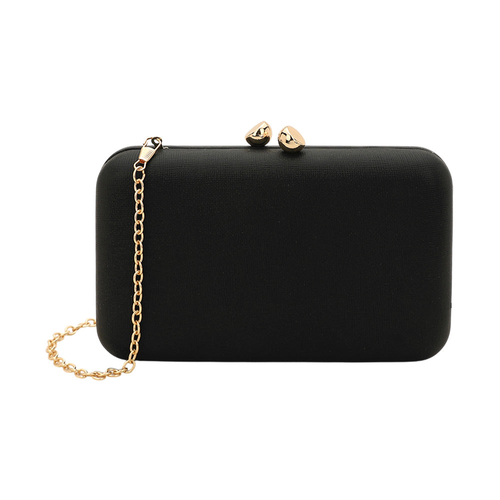 iLLASPARKZ Plain Shimmer Evening Clutch Bag / Crossbody Bag