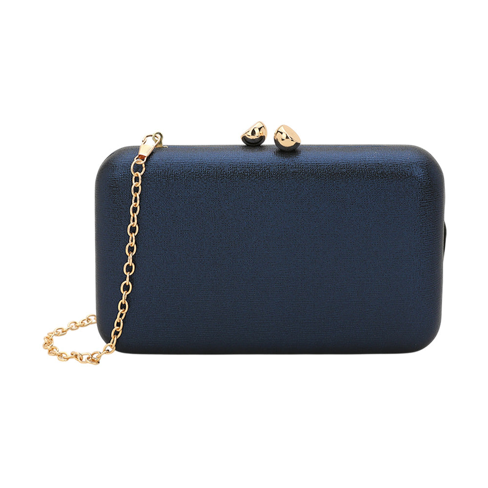 iLLASPARKZ Plain Shimmer Evening Clutch Bag / Crossbody Bag