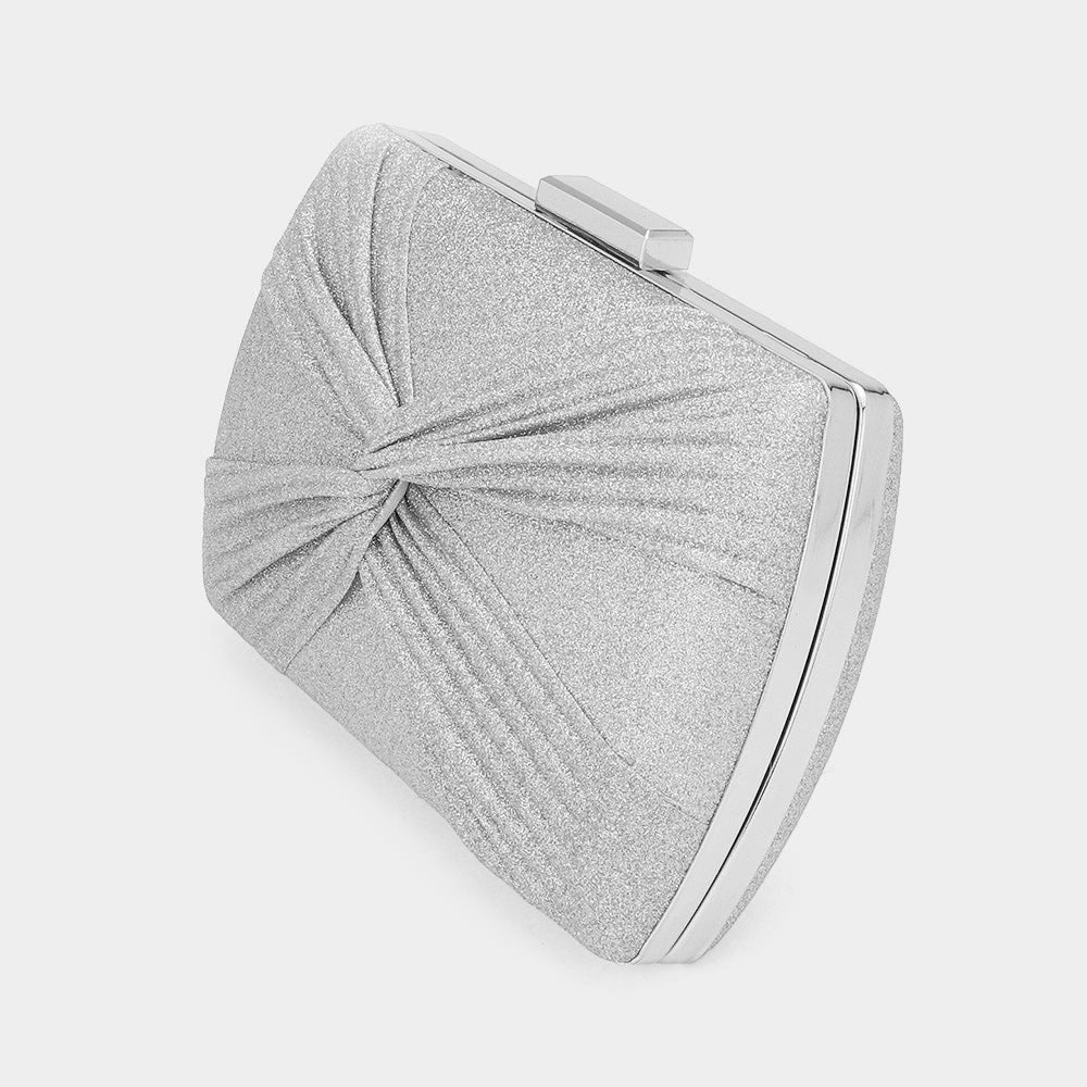 iLLASPARKZ Shimmery Knot Evening Clutch / Crossbody Bag