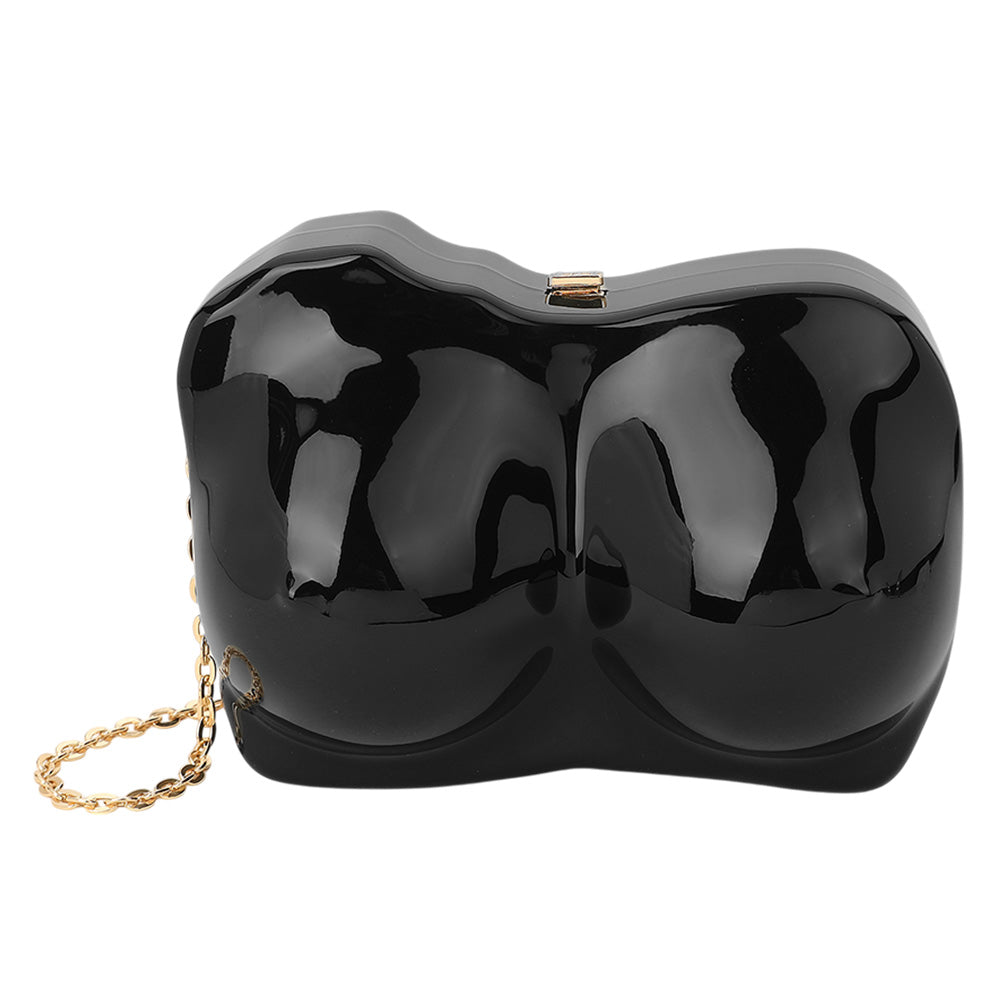 iLLASPARKZ Metallic Sculpted Bust Body Shape Clutch Evening Bag / Crossbody Bag