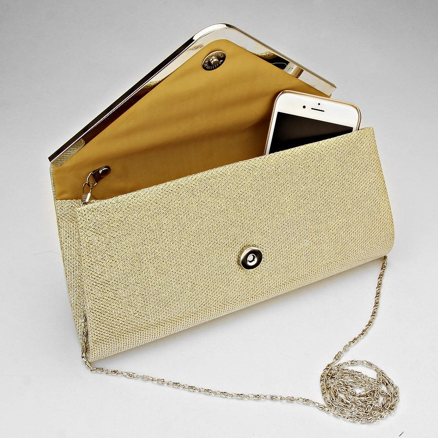 iLLASPARKZ Metal Woven Evening Clutch Bag