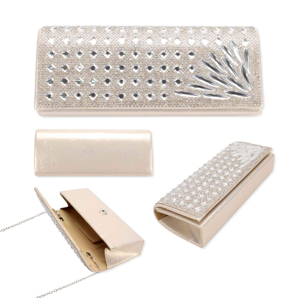 iLLASPARKZ Crystal Accented Evening Clutch Bag