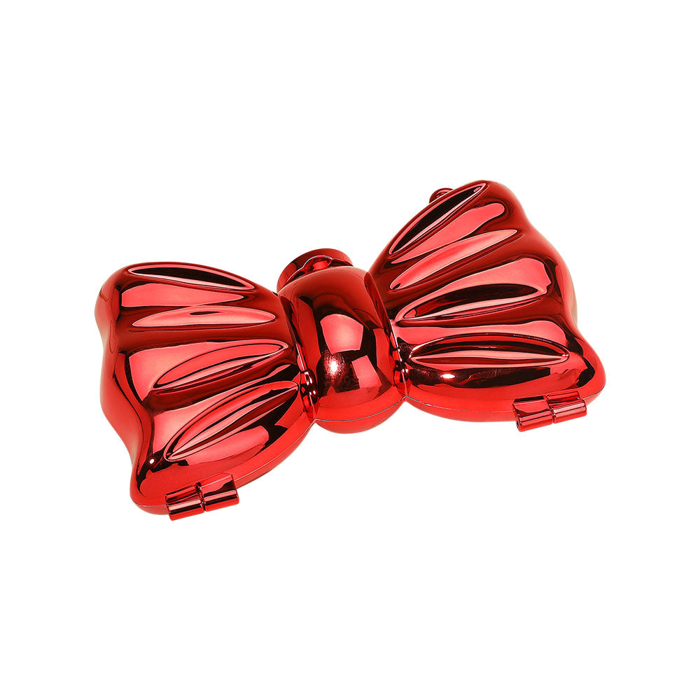 iLLASPARKZ Metallic Compact Bow Clutch Evening Bag / Crossbody Bag