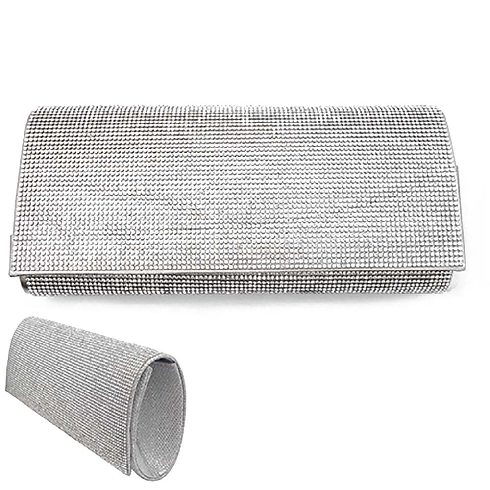 iLLASPARKZ Bling Solid Evening Clutch / Crossbody Bag