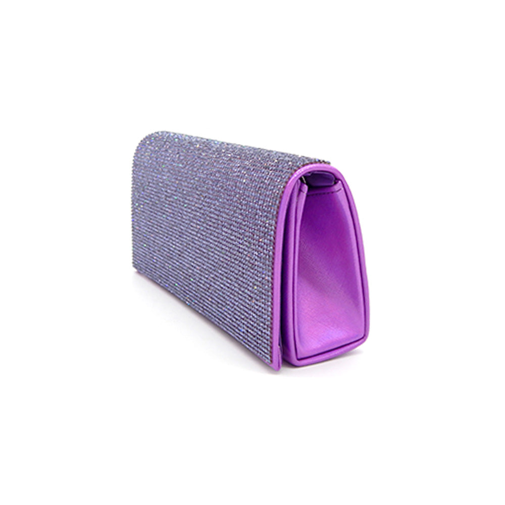 iLLASPARKZ Bling Solid Evening Clutch / Crossbody Bag