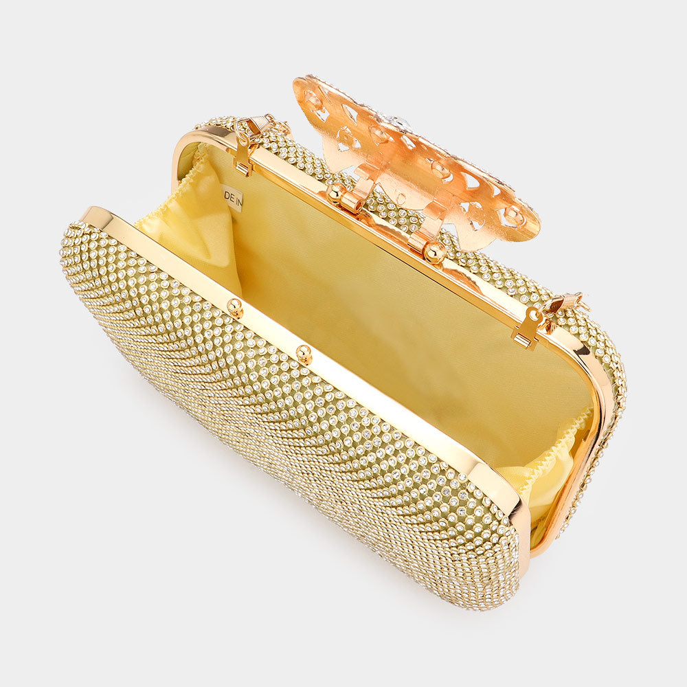 iLLASPARKZ Stone Embellished Evening Tote / Clutch / Crossbody Bag