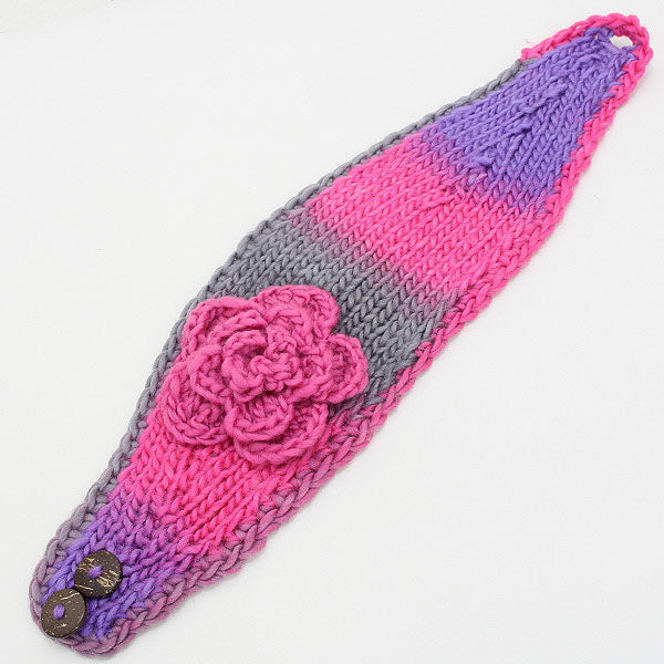 iLLASPARKZ Knitted Flower Crochet Earmuff