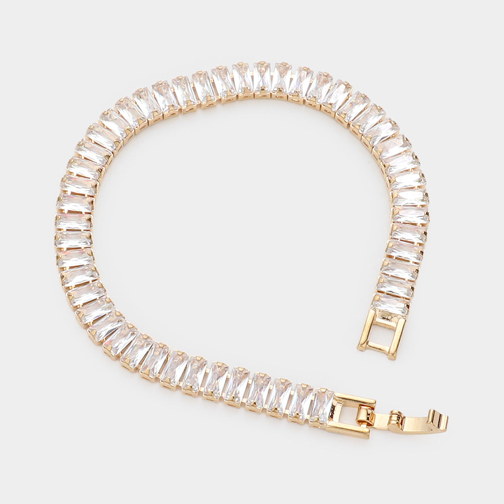 iLLASPARKZ Baguette CZ Stone Evening Bracelet