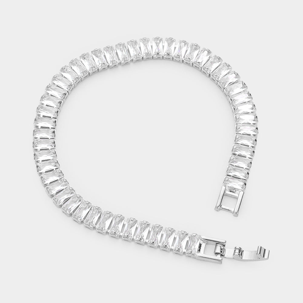 iLLASPARKZ Baguette CZ Stone Evening Bracelet