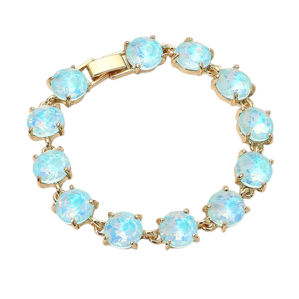 iLLASPARKZ Round Stone Link Evening Bracelet