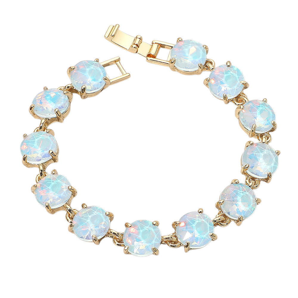 iLLASPARKZ Round Stone Link Evening Bracelet