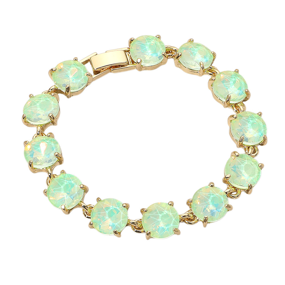 iLLASPARKZ Round Stone Link Evening Bracelet