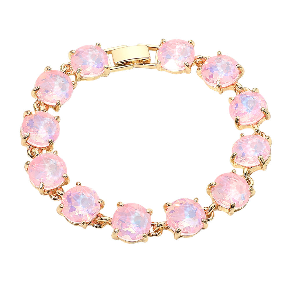iLLASPARKZ Round Stone Link Evening Bracelet