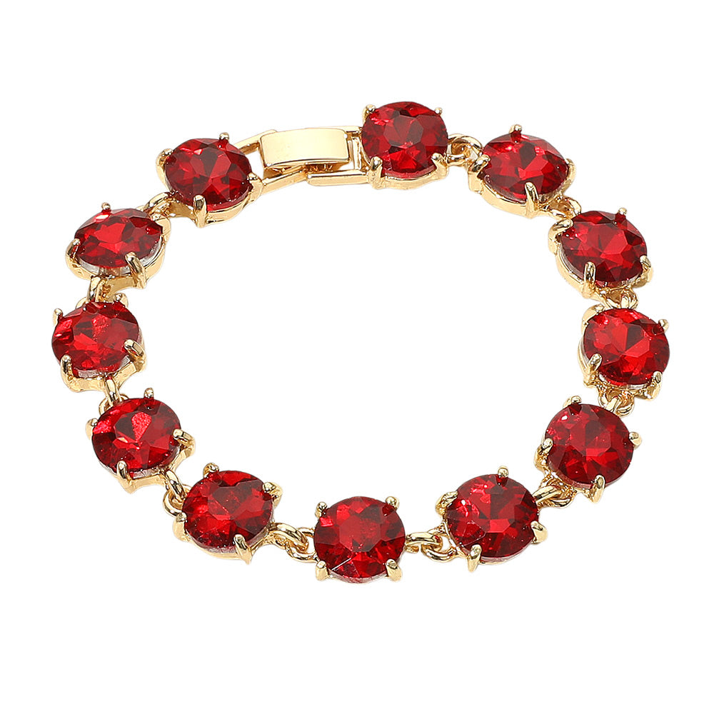 iLLASPARKZ Round Stone Link Evening Bracelet