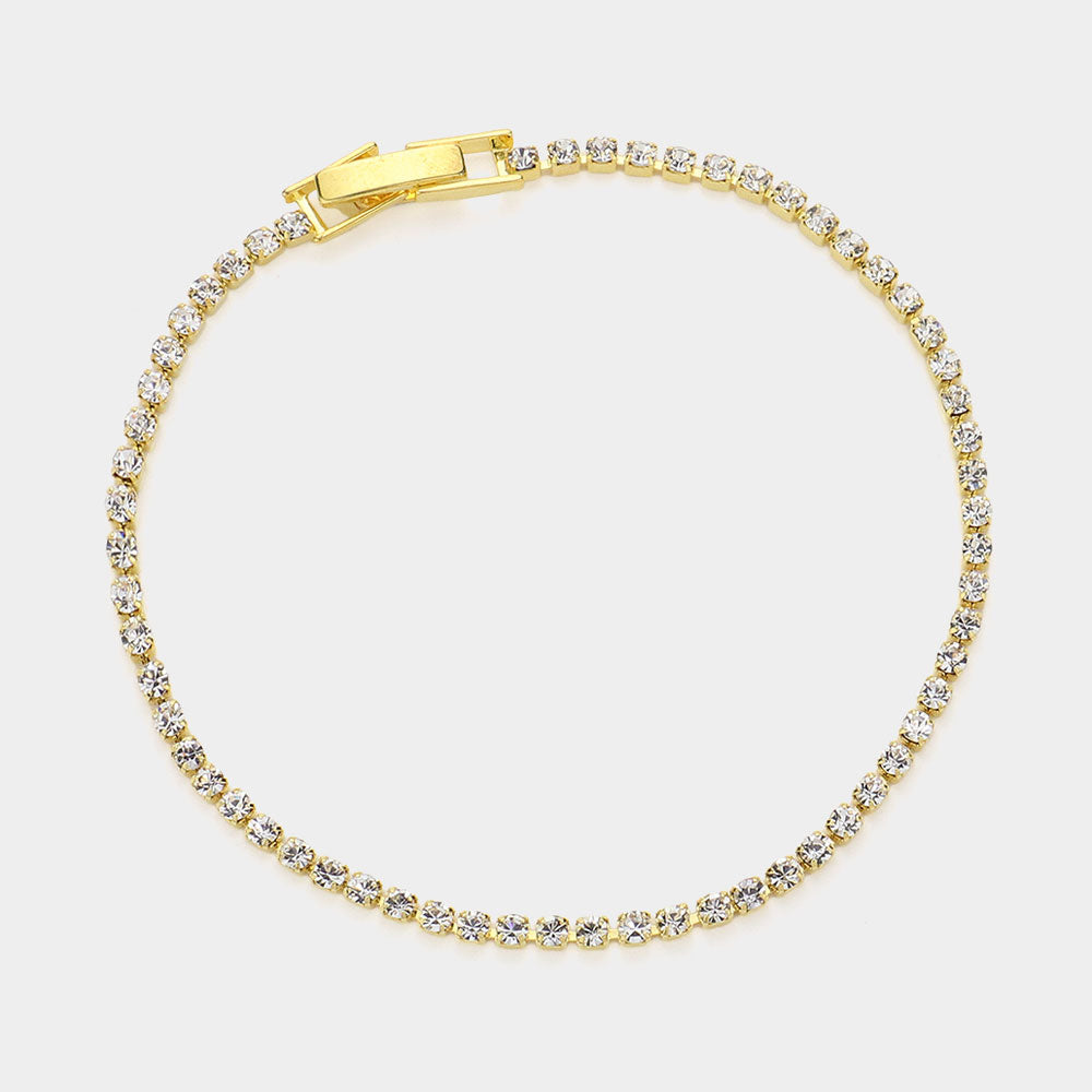 iLLASPARKZ Rhinestone Evening Tennis Chain Bracelet