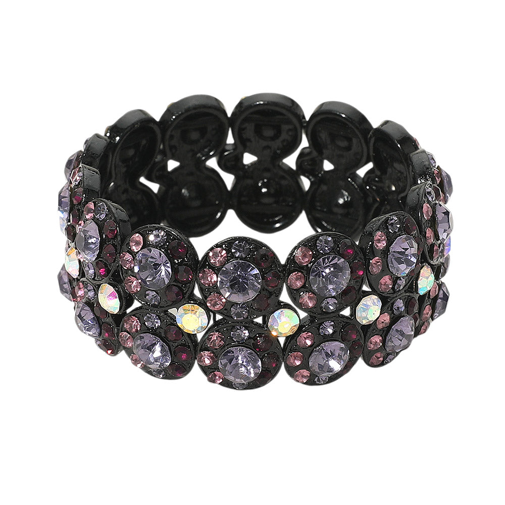 iLLASPARKZ Crystal Rhinestone Stretch Evening Bracelet