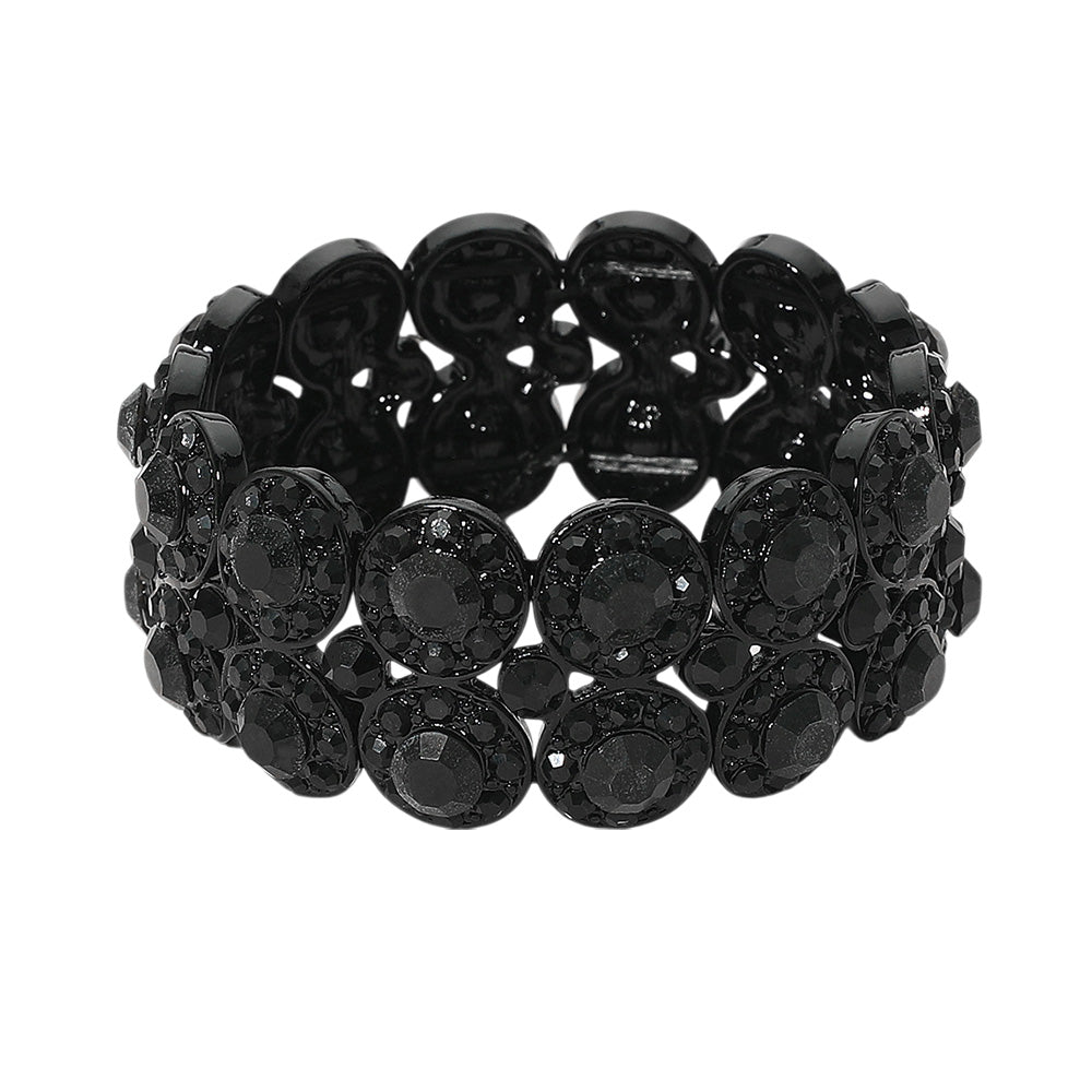 iLLASPARKZ Crystal Rhinestone Stretch Evening Bracelet