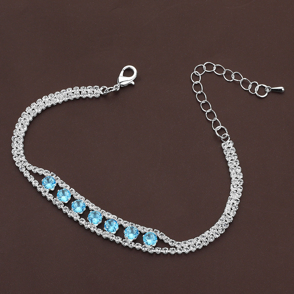 iLLASPARKZ Round CZ Stone Paved Evening Bracelet