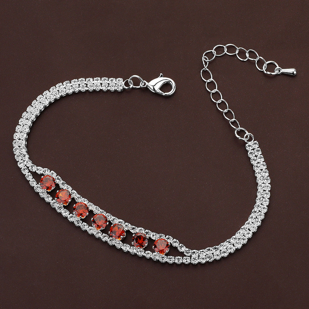 iLLASPARKZ Round CZ Stone Paved Evening Bracelet