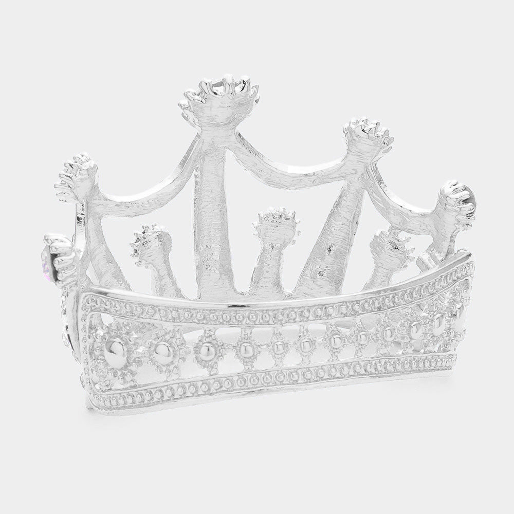 iLLASPARKZ Bubble Stone Cluster Crown Hinged Evening Bracelet
