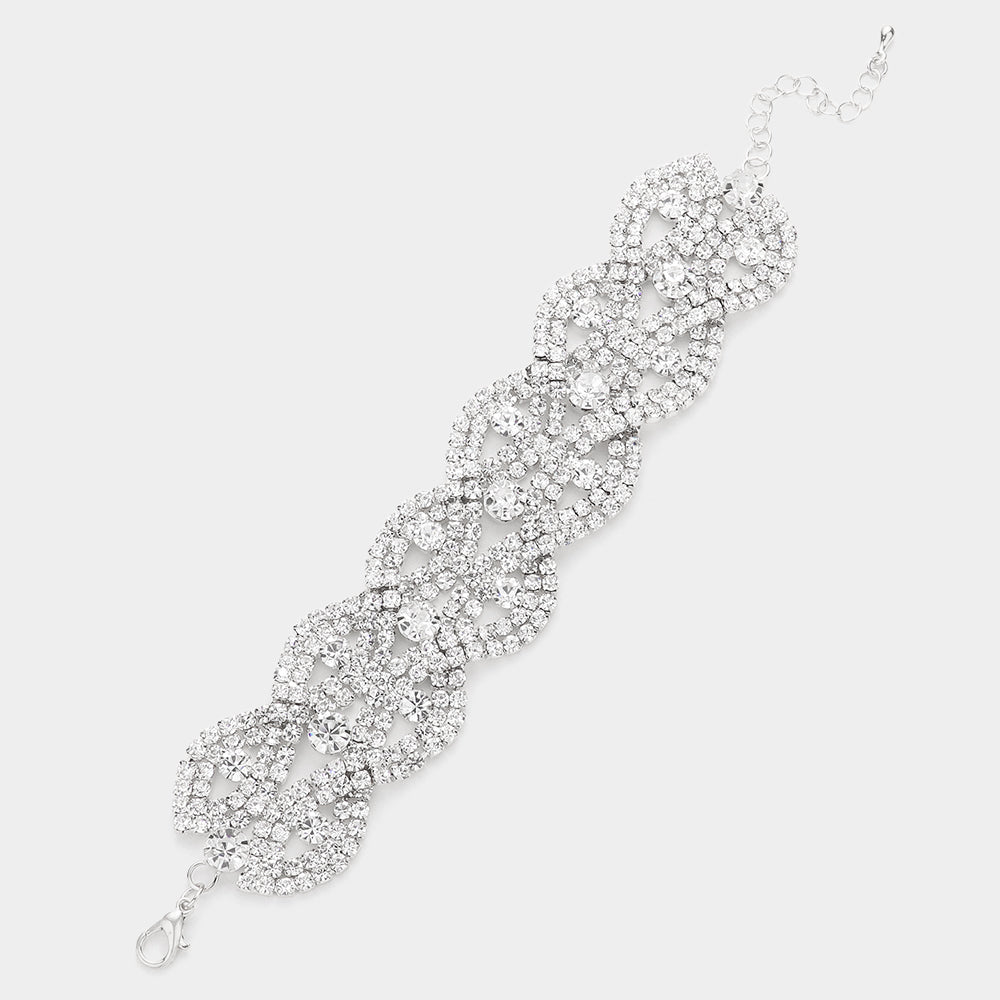 iLLASPARKZ Round Stone Accented Evening Bracelet
