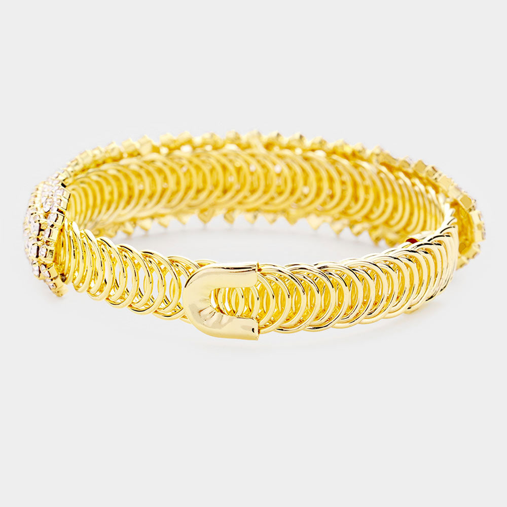 iLLASPARKZ Rhinestone Statement Adjustable Evening Bracelet