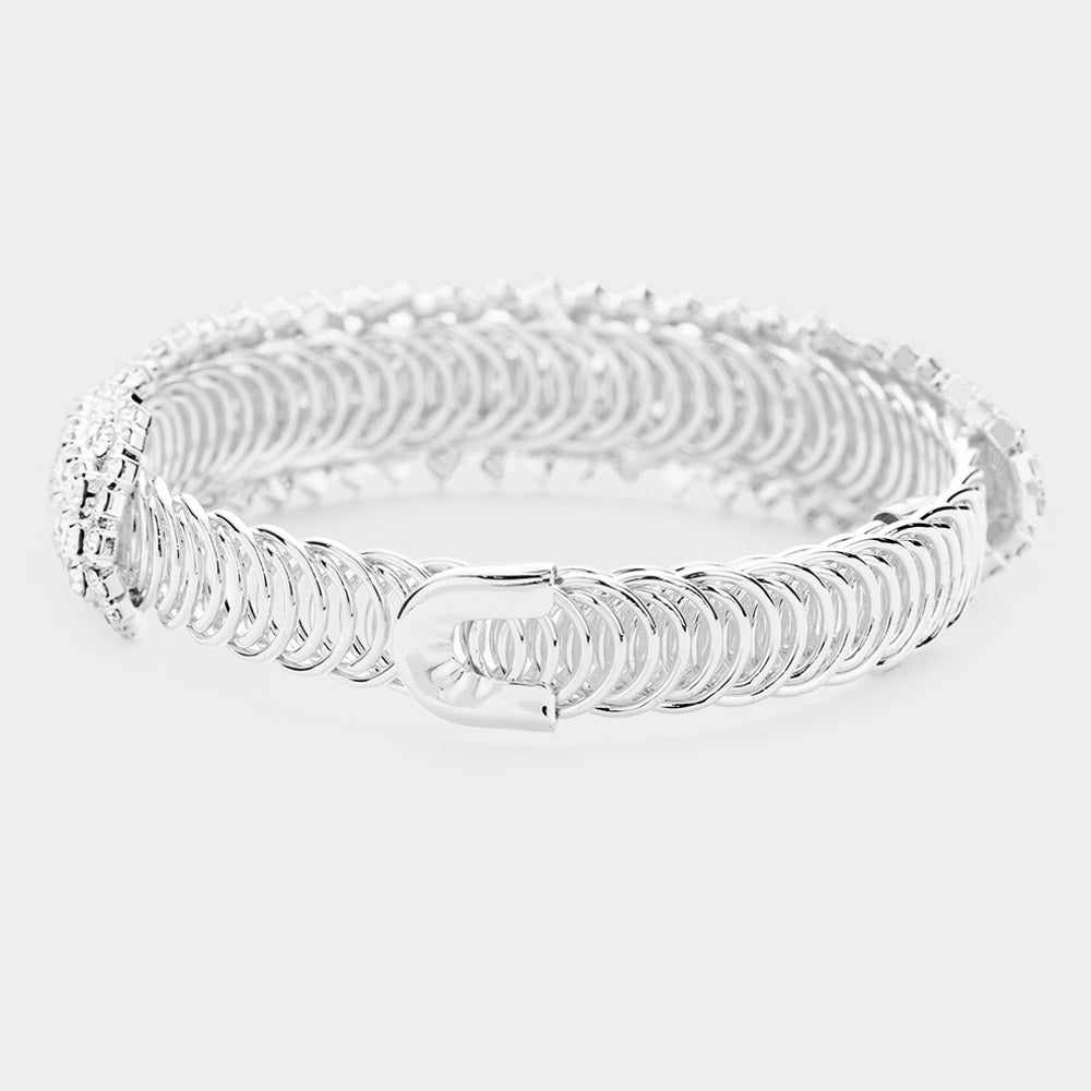 iLLASPARKZ Rhinestone Statement Adjustable Evening Bracelet