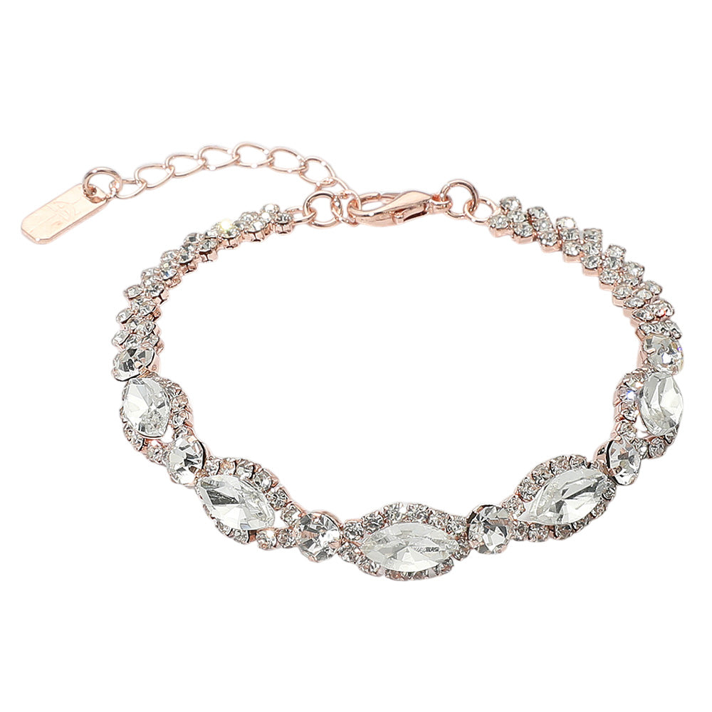 iLLASPARKZ Marquise Stone Accented Evening Bracelet