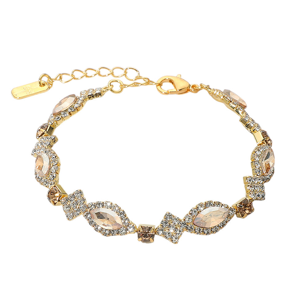 iLLASPARKZ Marquise Stone Accented Evening Bracelet