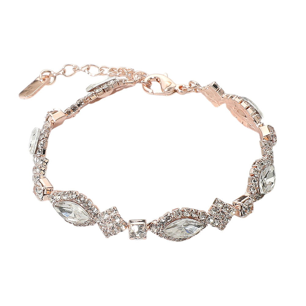 iLLASPARKZ Marquise Stone Accented Evening Bracelet